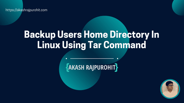 Backup Users Home Directory In Linux Using Tar Command